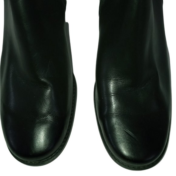 Franco Sarto Boots, Black Vegan Leather, Stretch Ankle Booties, Womens Size 10 - Picture 6 of 10